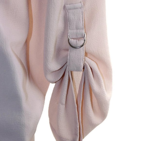 Rue21 Light Pink 3/4 Sleeve V-Neck Blouse Size L - Picture 5 of 5